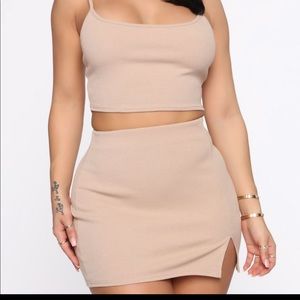 2 piece matching skirt set